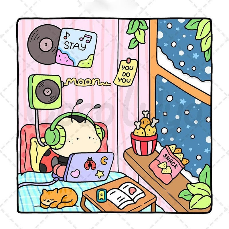 Ready-Made Coloring Books For Adults And Teenagers To Reduce Stress, Warm, Comfortable And Cute Animal Character Coloring Books - Image 4